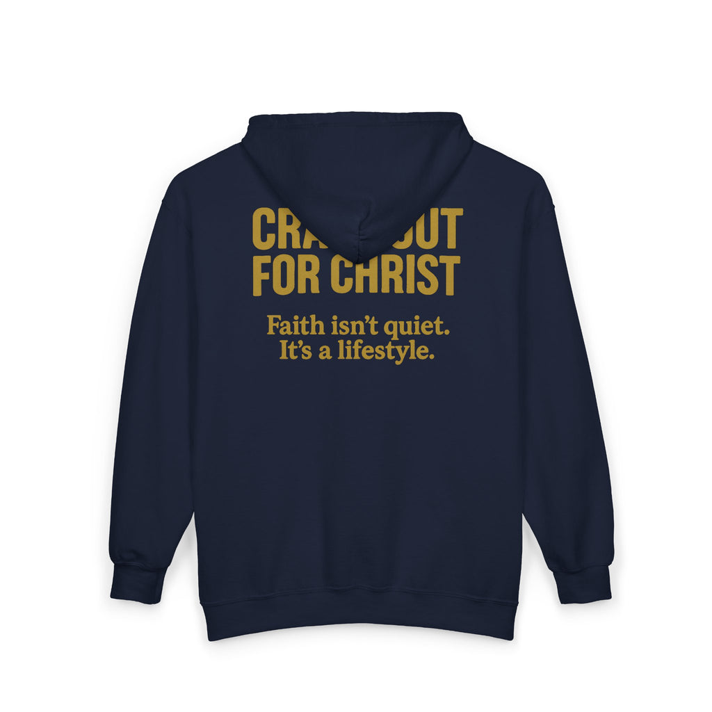 Inspirational Full Zip Hoodie - Crash Out for Christ