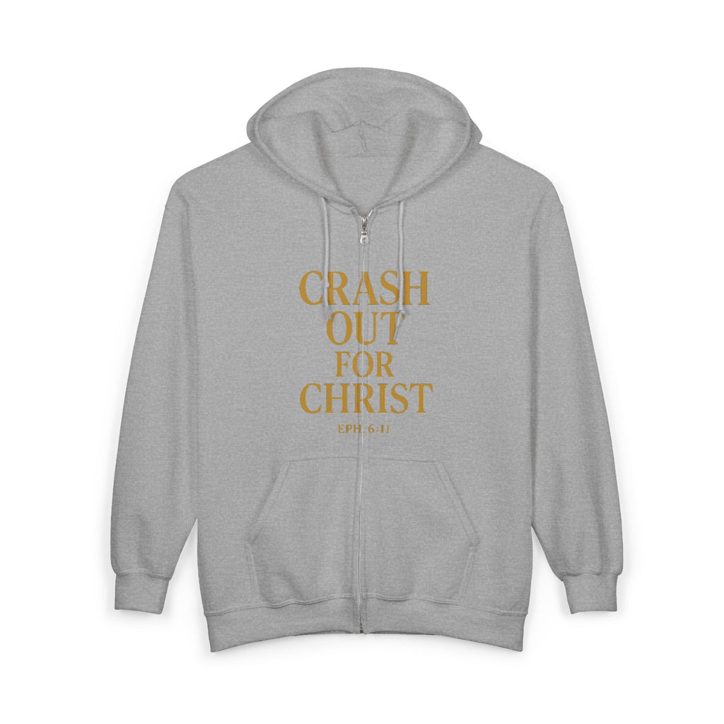Inspirational Full Zip Hoodie - Crash Out for Christ