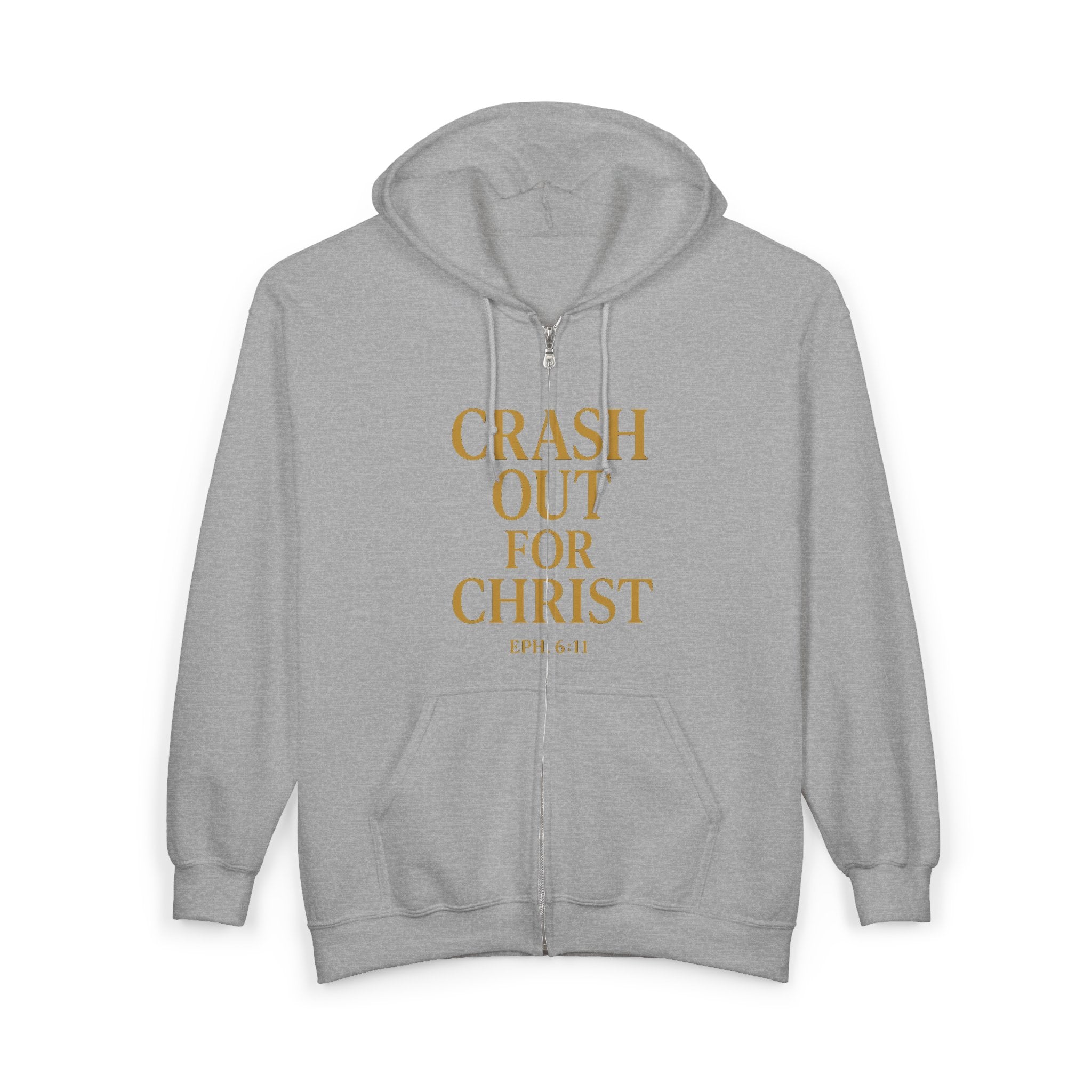 Inspirational Full Zip Hoodie - Crash Out for Christ