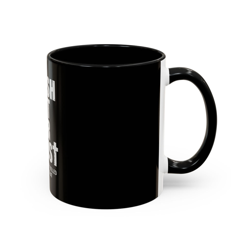 Black Coffee Mug with Inspirational Christian Quote
