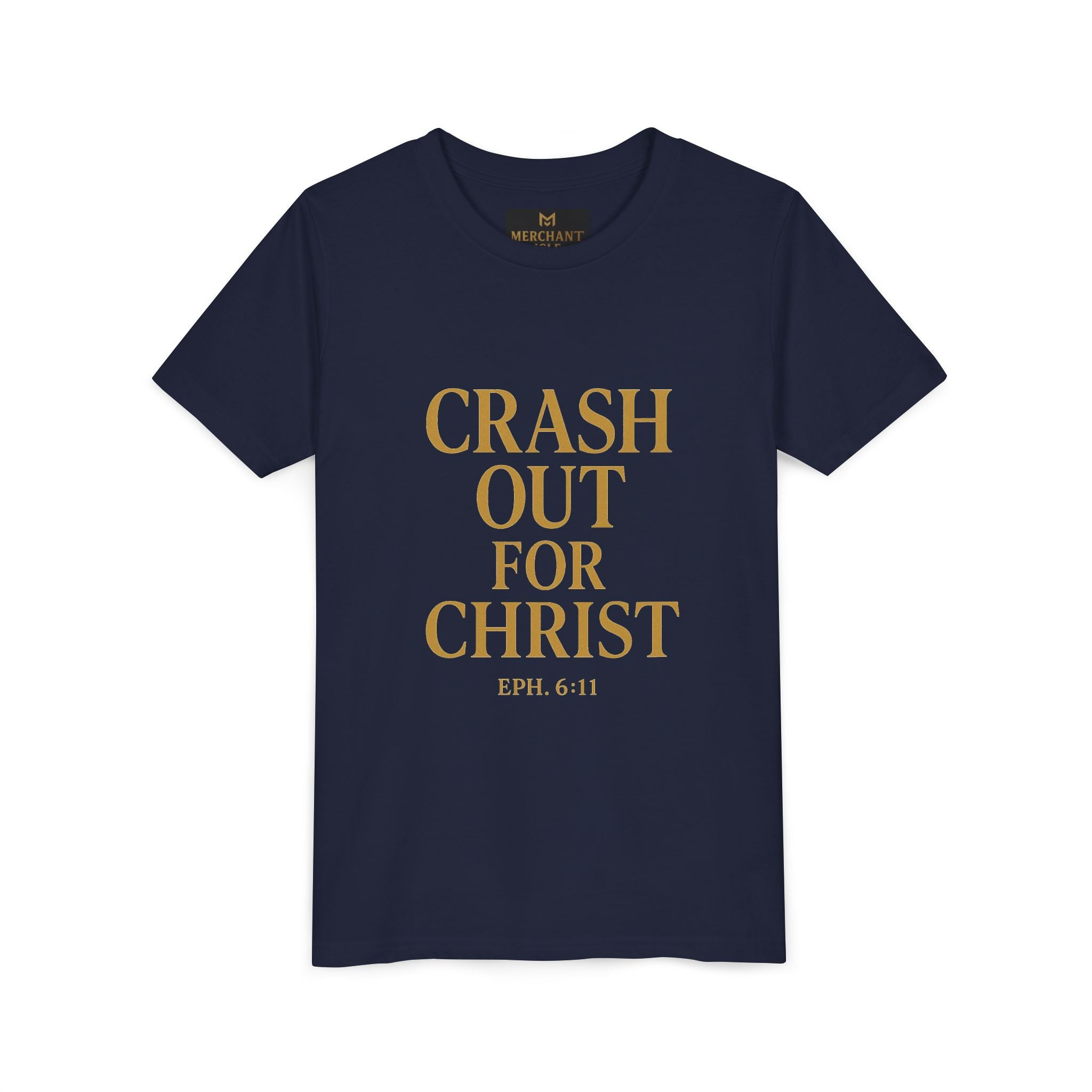 Faith-Inspired Youth Short Sleeve Tee - "Crash Out for Christ"