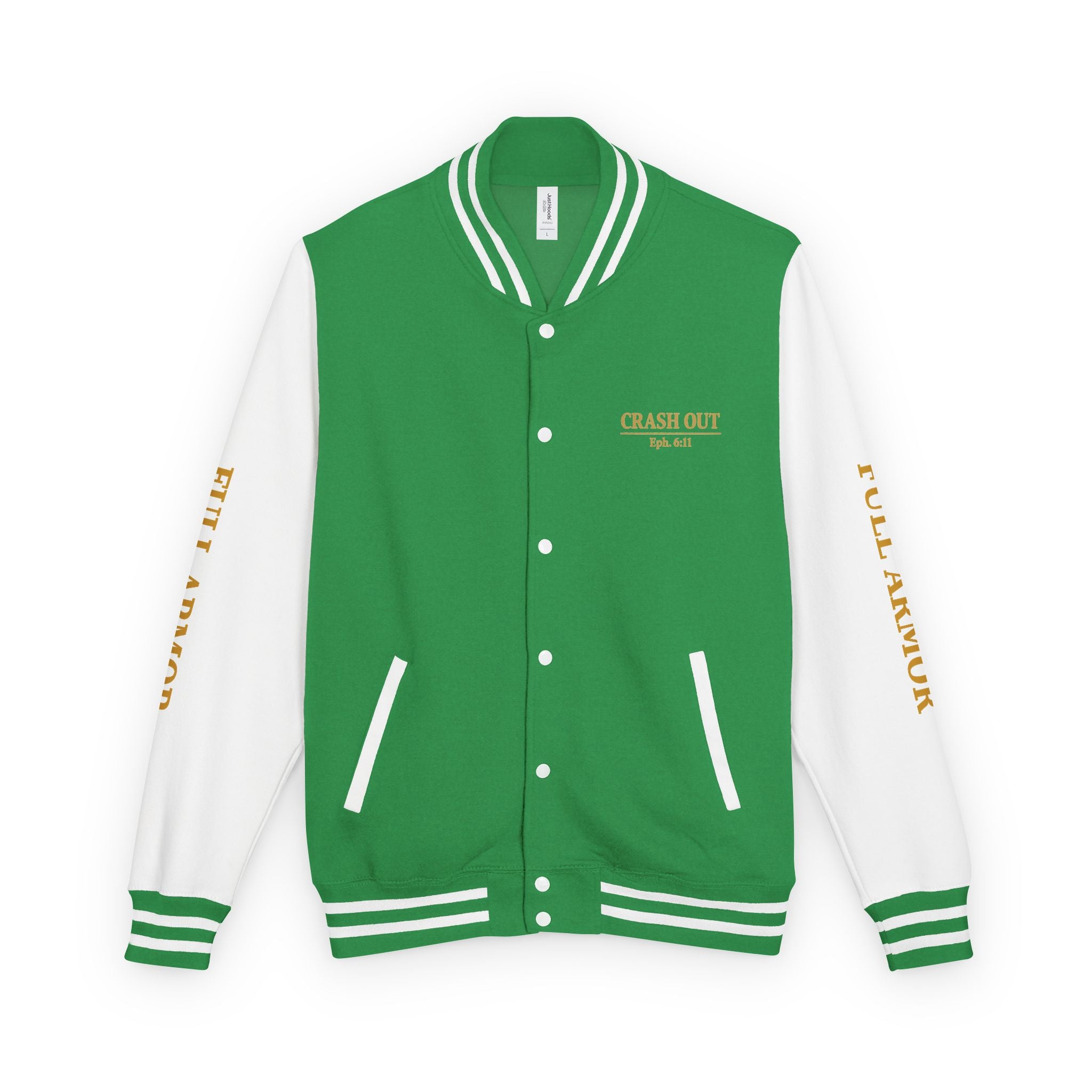 Crash Out for Christ Unisex Heavyweight Letterman Jacket