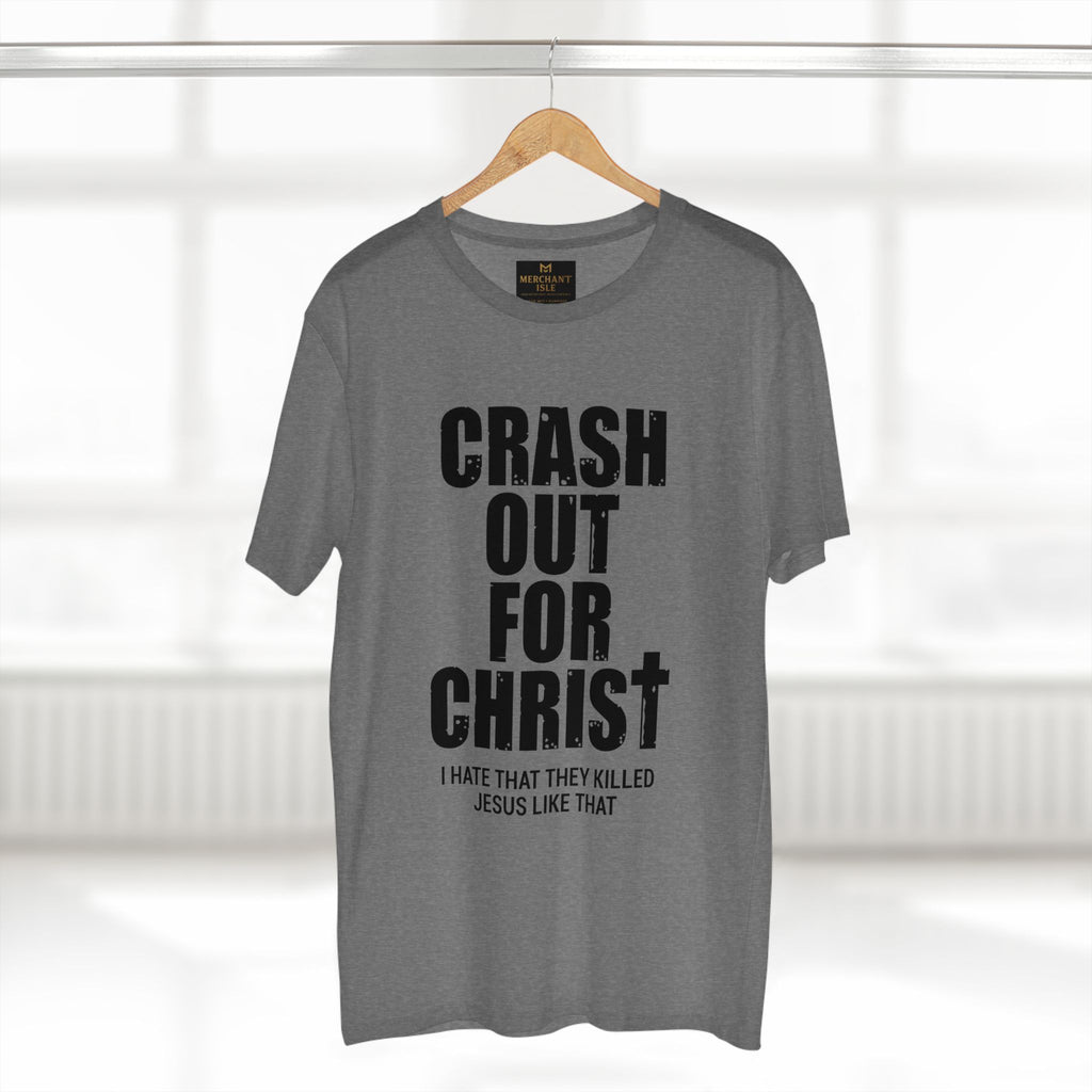 Crash Out for Christ Tee, Christian T-Shirt, Faith Apparel, Religious Gift, Casual Wear, Inspirational Shirts