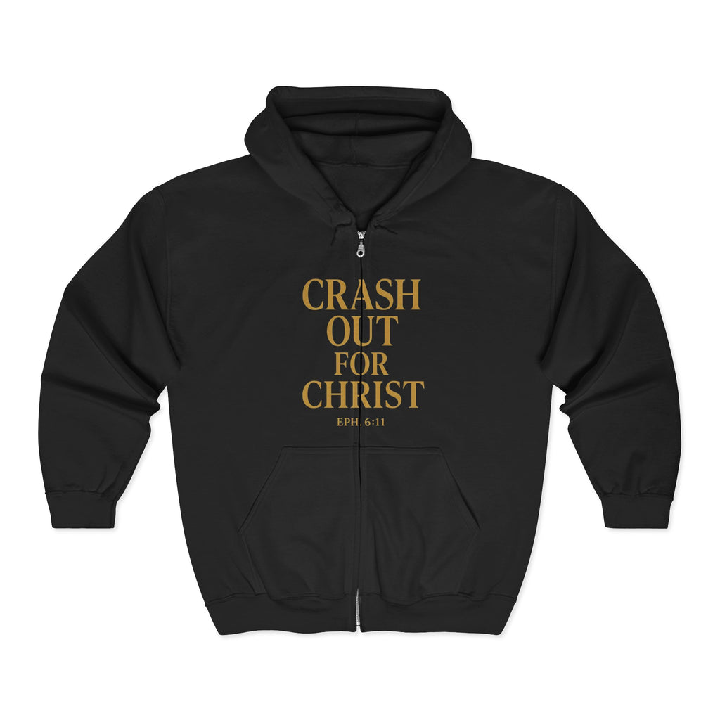 Inspirational Full Zip Hoodie - Crash Out for Christ
