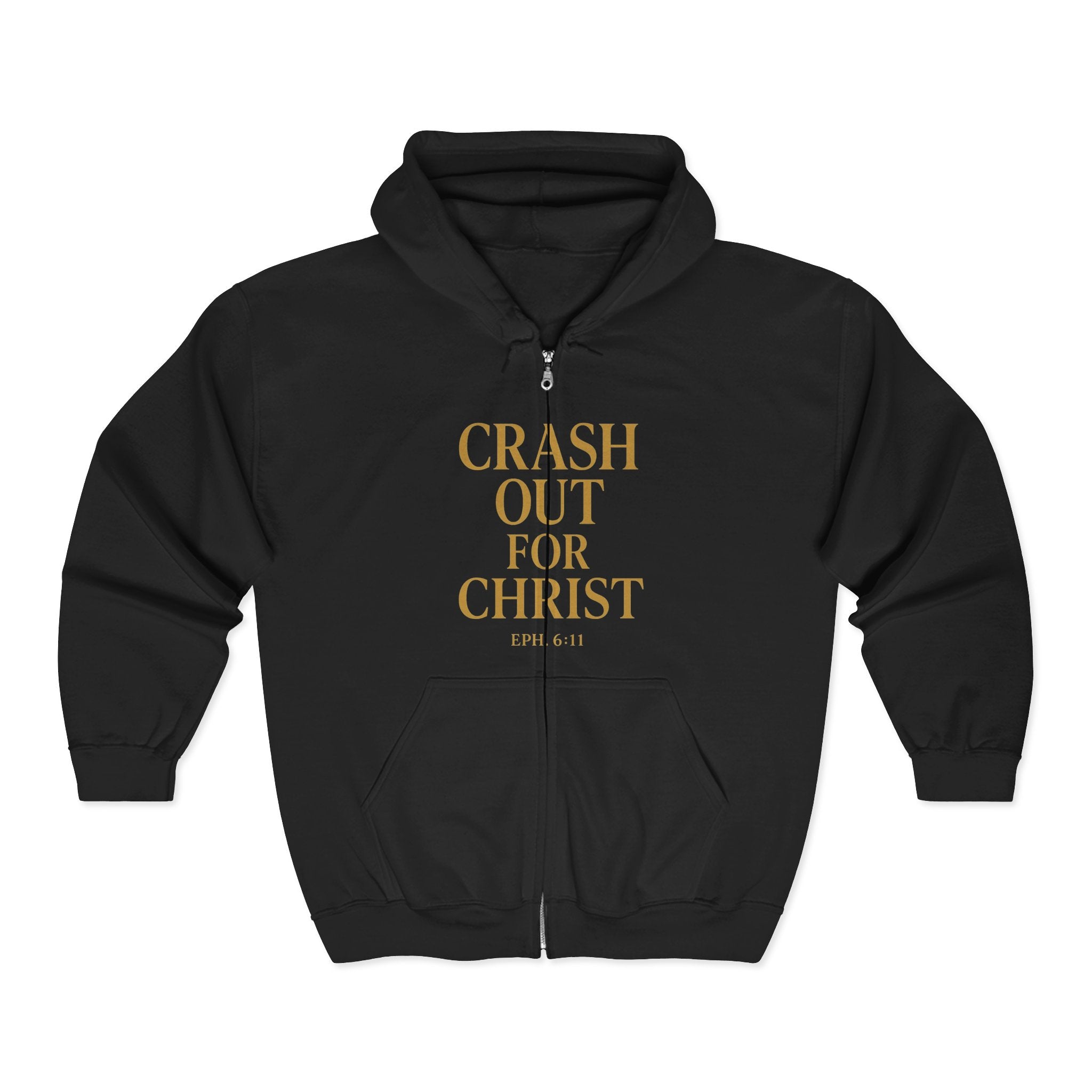 Inspirational Full Zip Hoodie - Crash Out for Christ