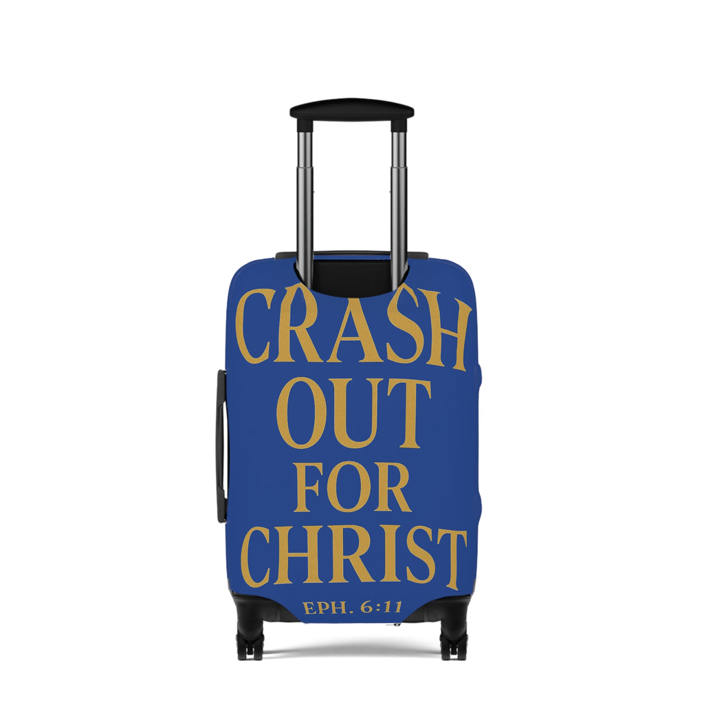 Christian Travel Luggage Cover - "Crash Out for Christ" Design