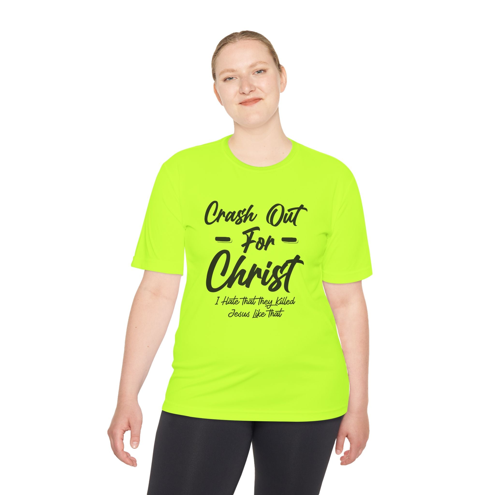 Unisex Moisture Wicking Tee for Active Praise, Faith-Based Workout, Gift for Believers, Christian Sportswear, Comfortable Church Tee