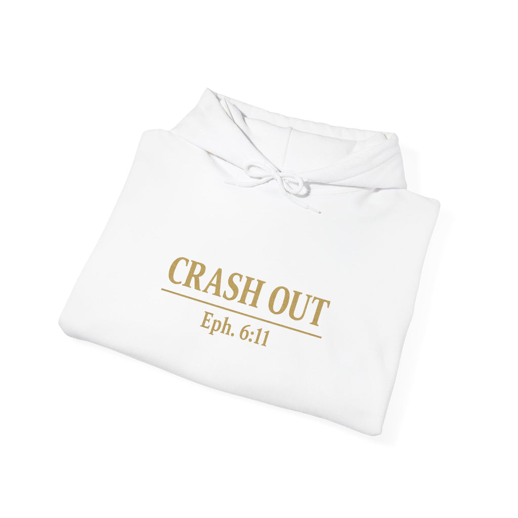 Inspirational Hooded Sweatshirt - Crash Out for Christ, Faith Apparel, Unisex Christian Gift, Cozy Hoodie for Worship, Church Events