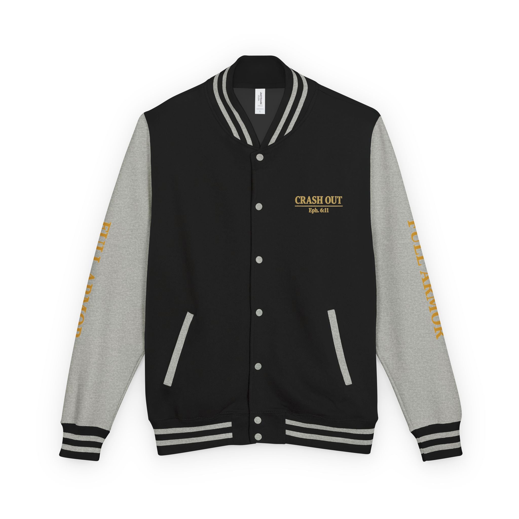 Crash Out for Christ Unisex Heavyweight Letterman Jacket