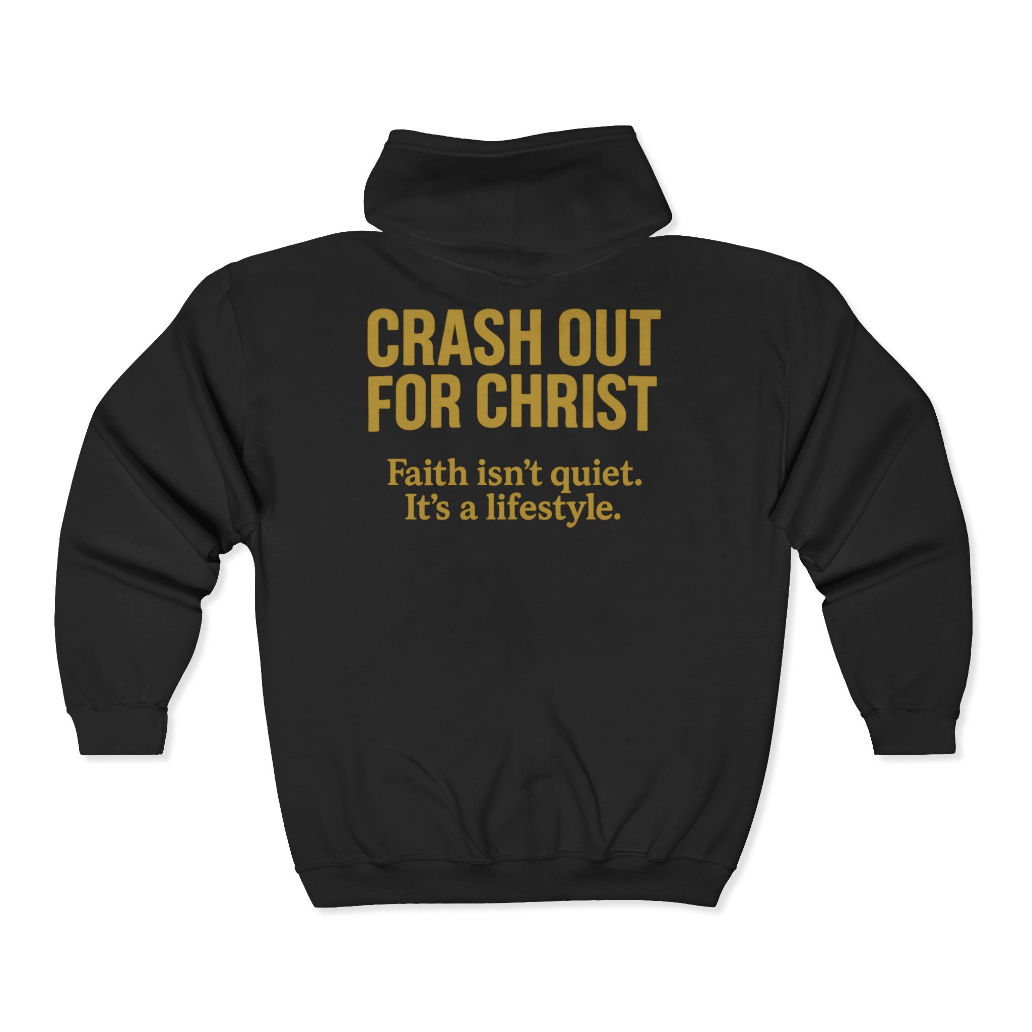 Inspirational Full Zip Hoodie - Crash Out for Christ