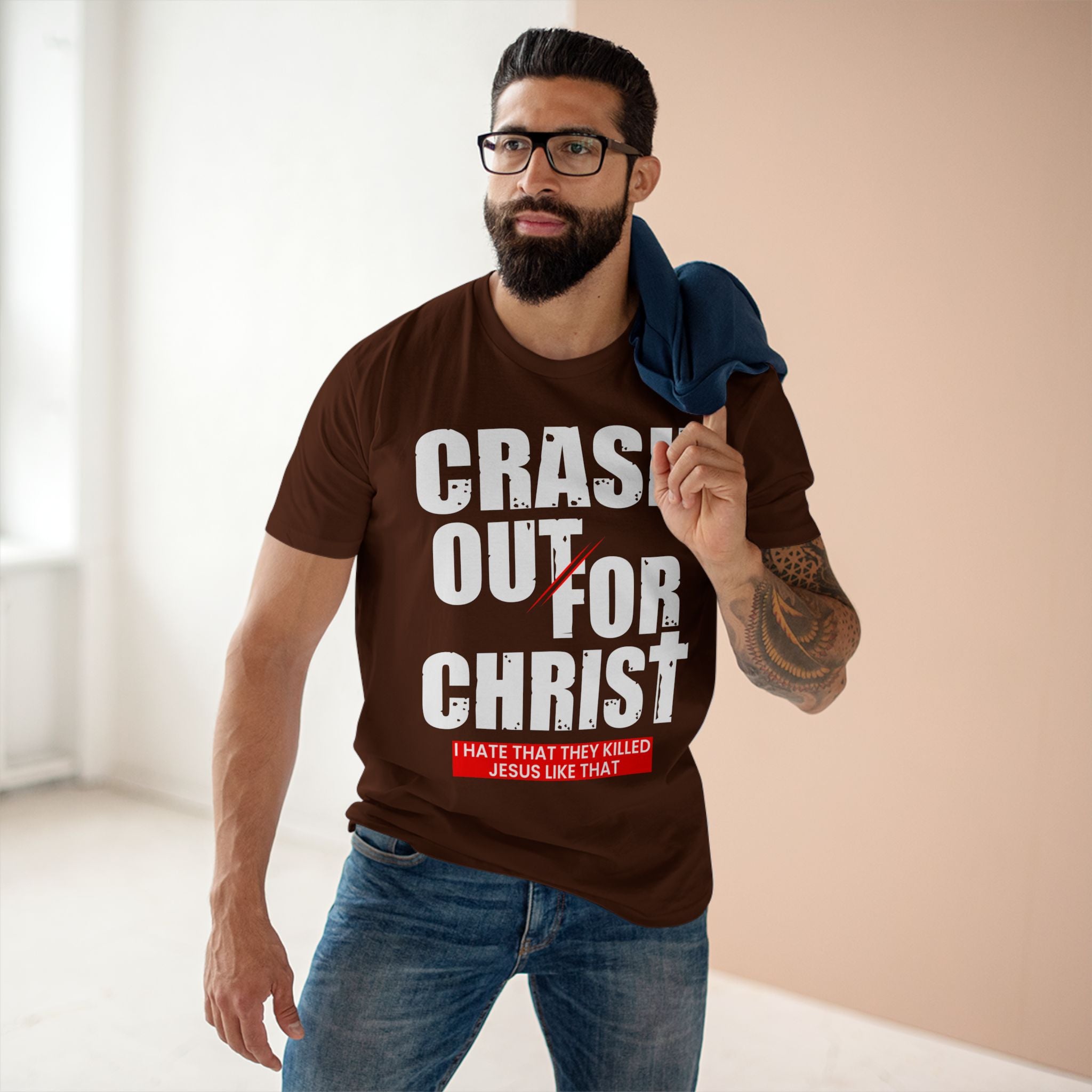 Crash Out for Christ Tee, Faith-Based T-Shirt, Religious Apparel, Inspirational Gift, Christian Tees, Casual Faith Wear