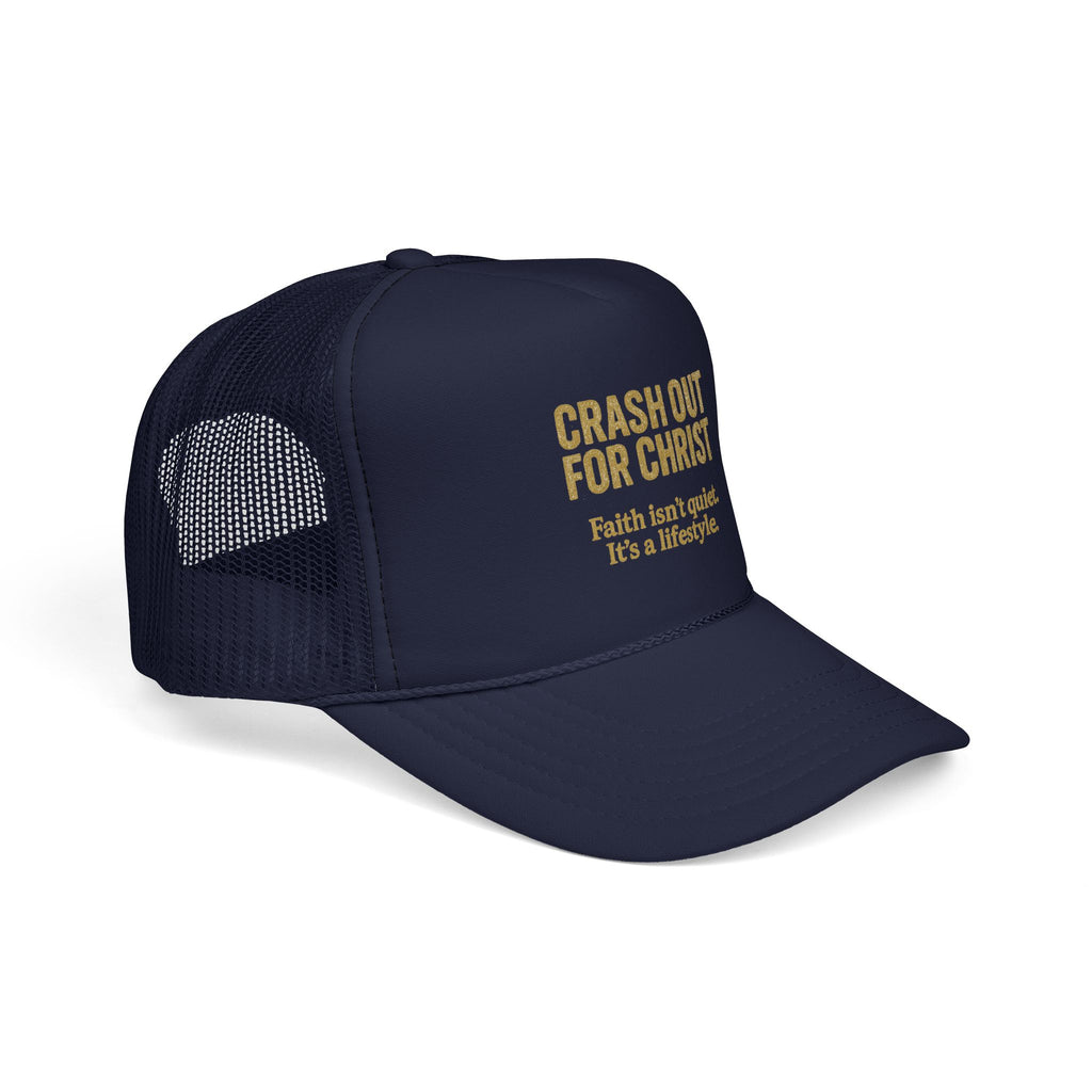 Faith-Inspired Trucker Cap - 'Crash Out for Christ'