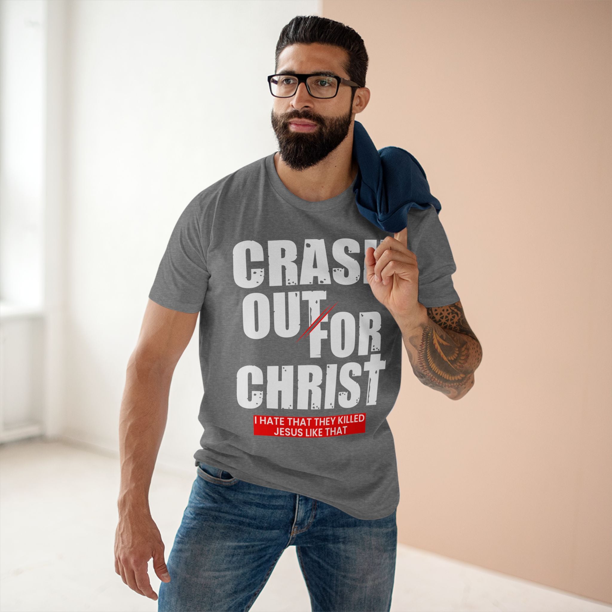 Crash Out for Christ Tee, Faith-Based T-Shirt, Religious Apparel, Inspirational Gift, Christian Tees, Casual Faith Wear