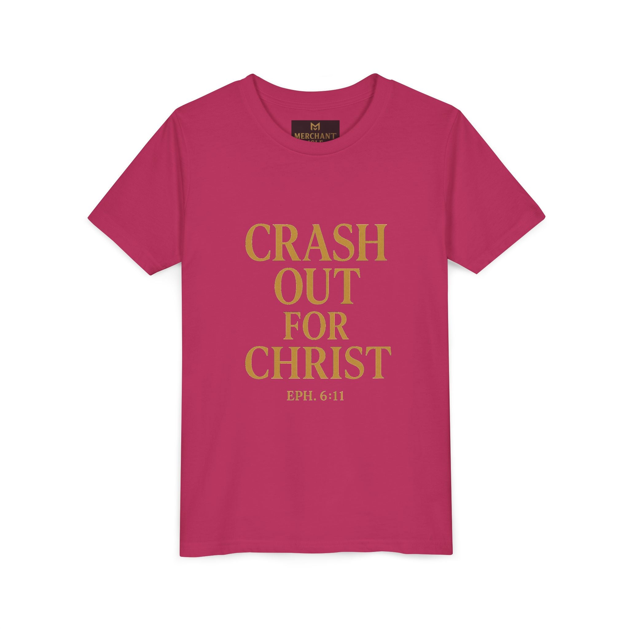Faith-Inspired Youth Short Sleeve Tee - "Crash Out for Christ"
