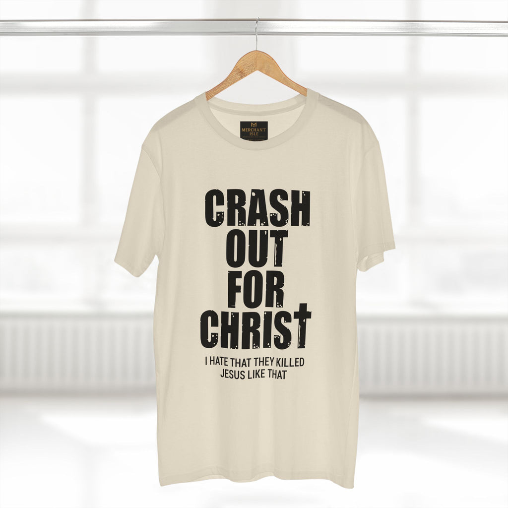 Crash Out for Christ Tee, Christian T-Shirt, Faith Apparel, Religious Gift, Casual Wear, Inspirational Shirts