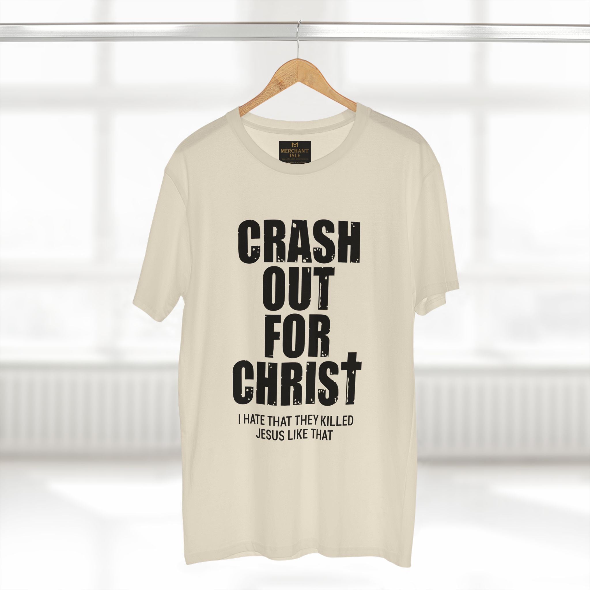 Crash Out for Christ Tee, Christian T-Shirt, Faith Apparel, Religious Gift, Casual Wear, Inspirational Shirts