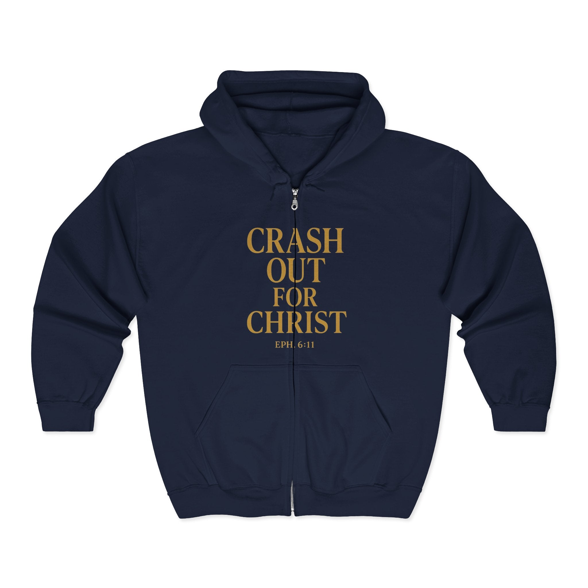 Inspirational Full Zip Hoodie - Crash Out for Christ