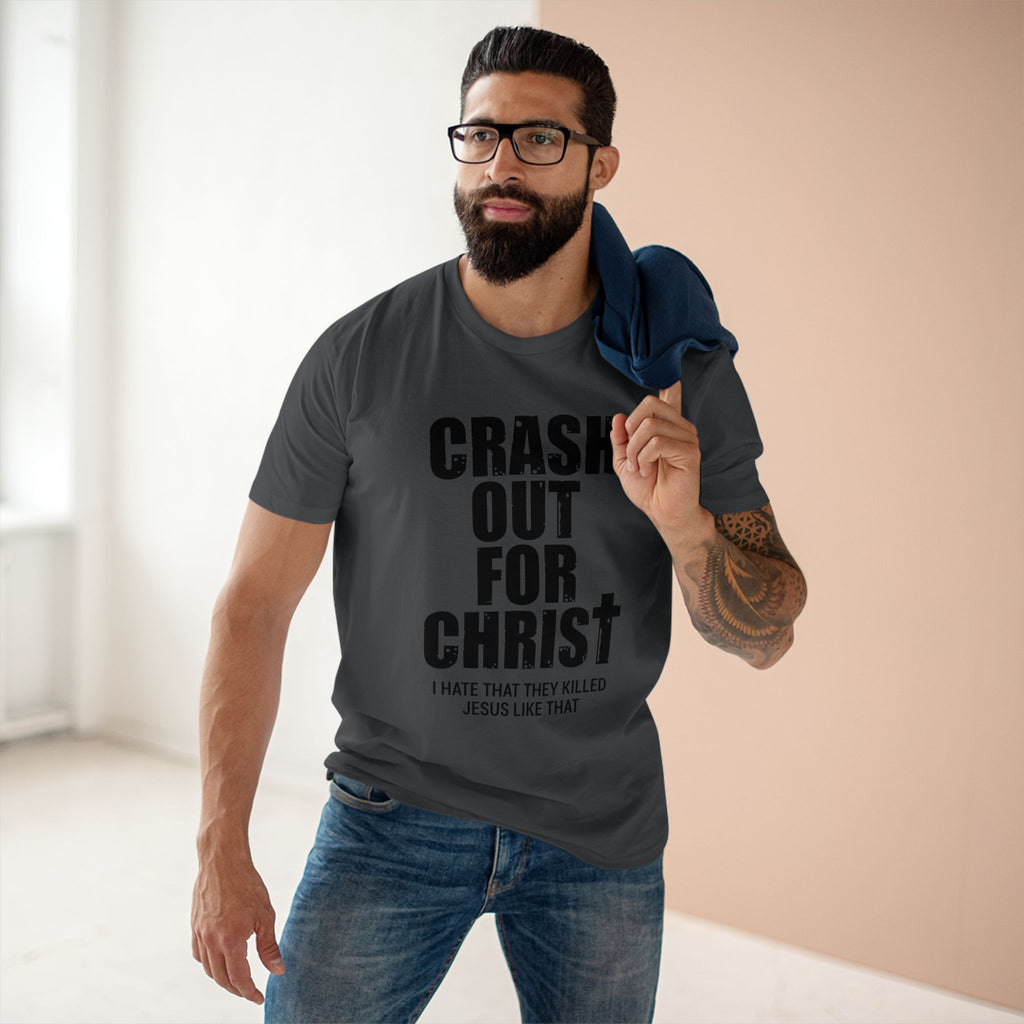 Crash Out for Christ Tee, Christian T-Shirt, Faith Apparel, Religious Gift, Casual Wear, Inspirational Shirts