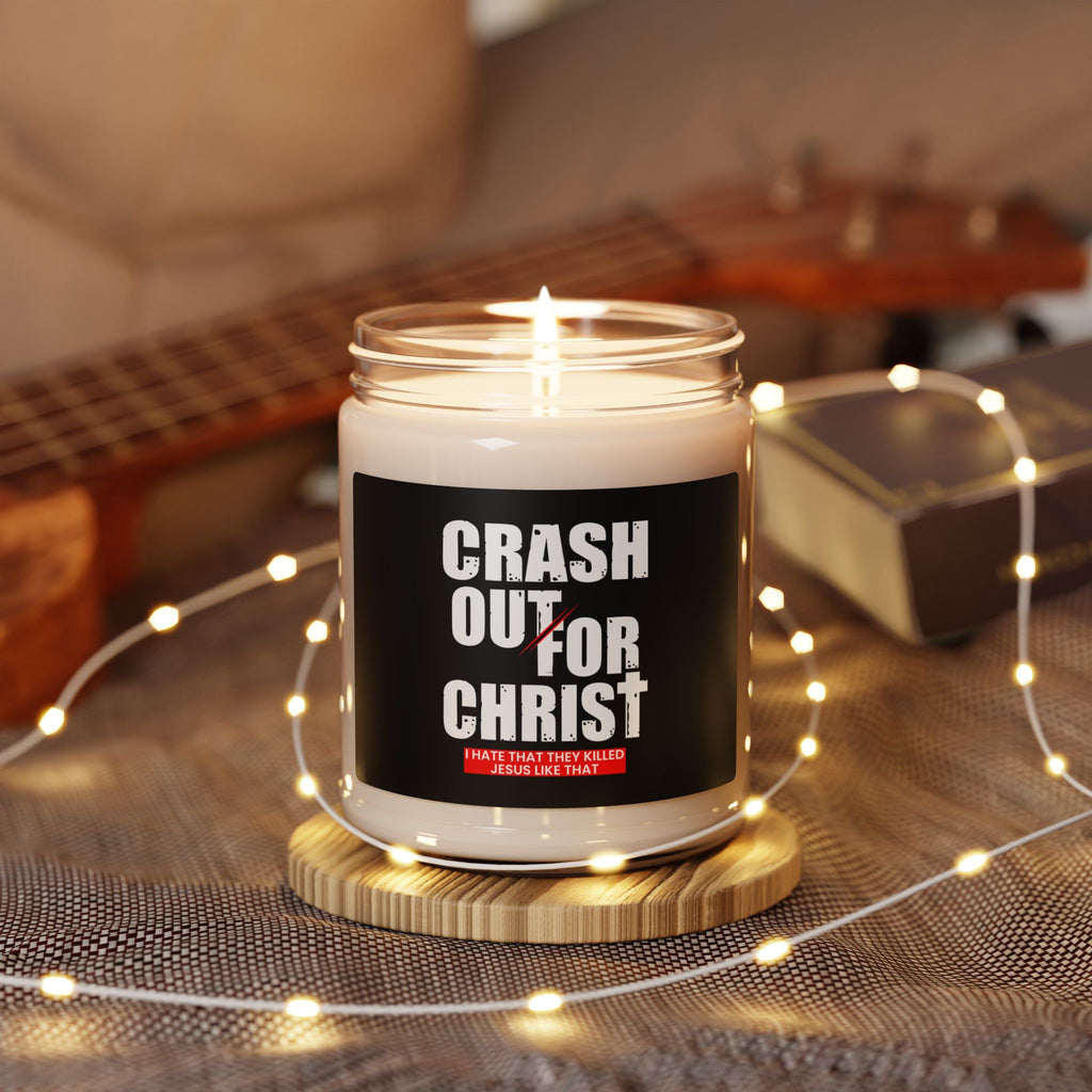 Christian Inspirational Scented Soy Candle | Crash Out for Christ | Unique Gift for Faith Lovers, Home Decor, Spiritual Retreat, Relaxation