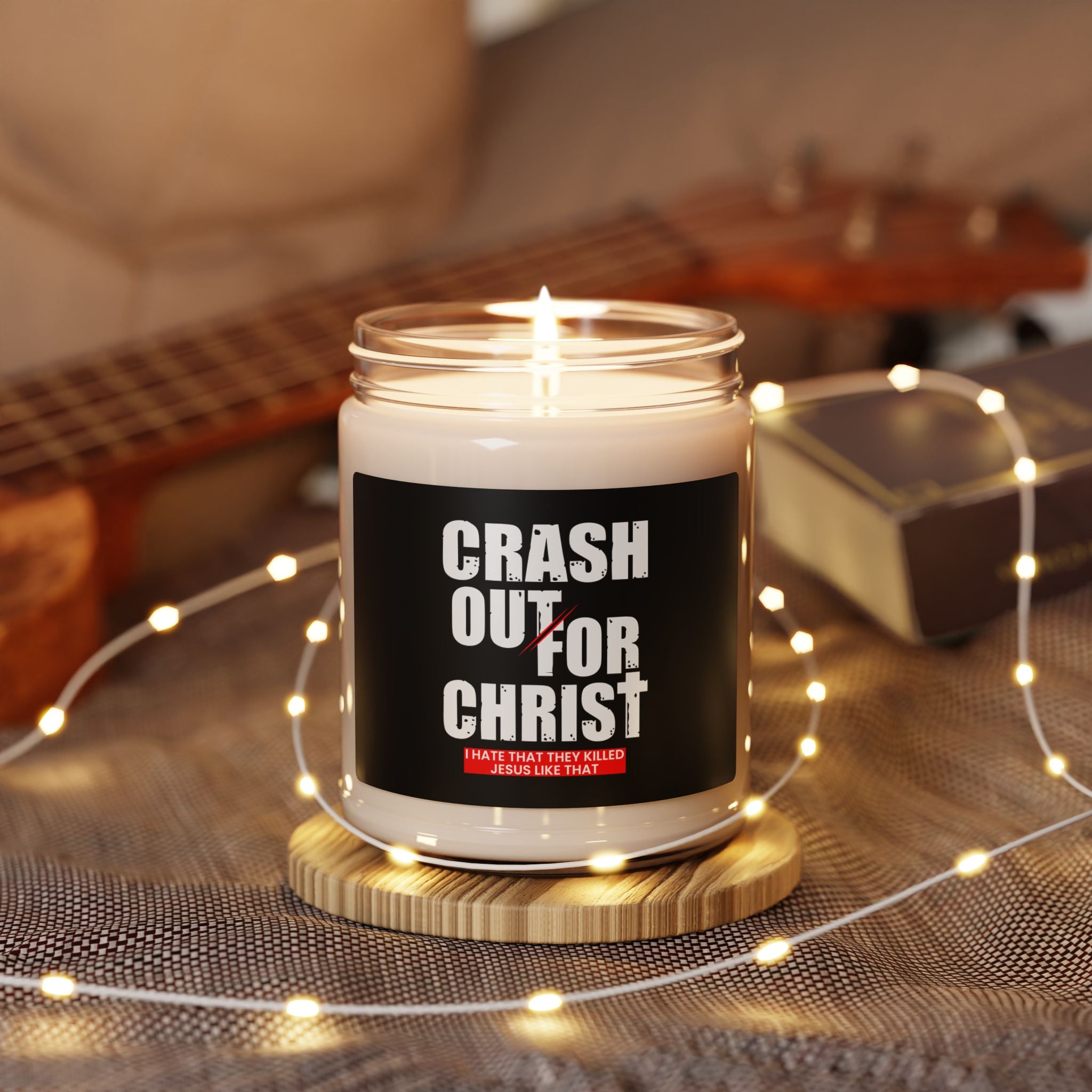 Christian Inspirational Scented Soy Candle | Crash Out for Christ | Unique Gift for Faith Lovers, Home Decor, Spiritual Retreat, Relaxation