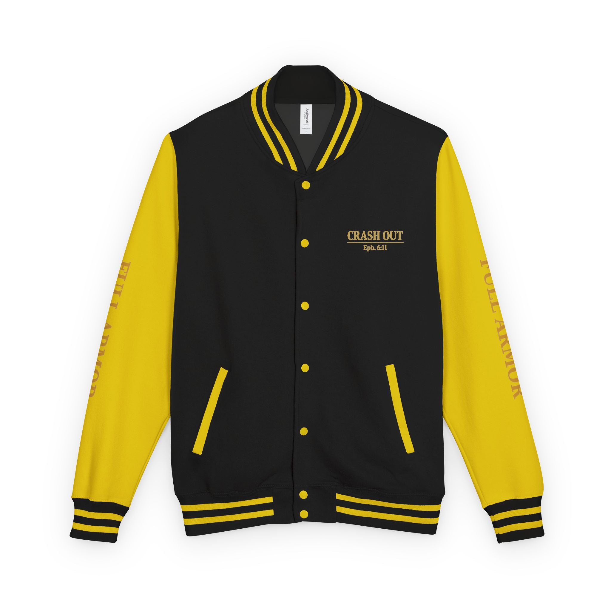 Crash Out for Christ Unisex Heavyweight Letterman Jacket