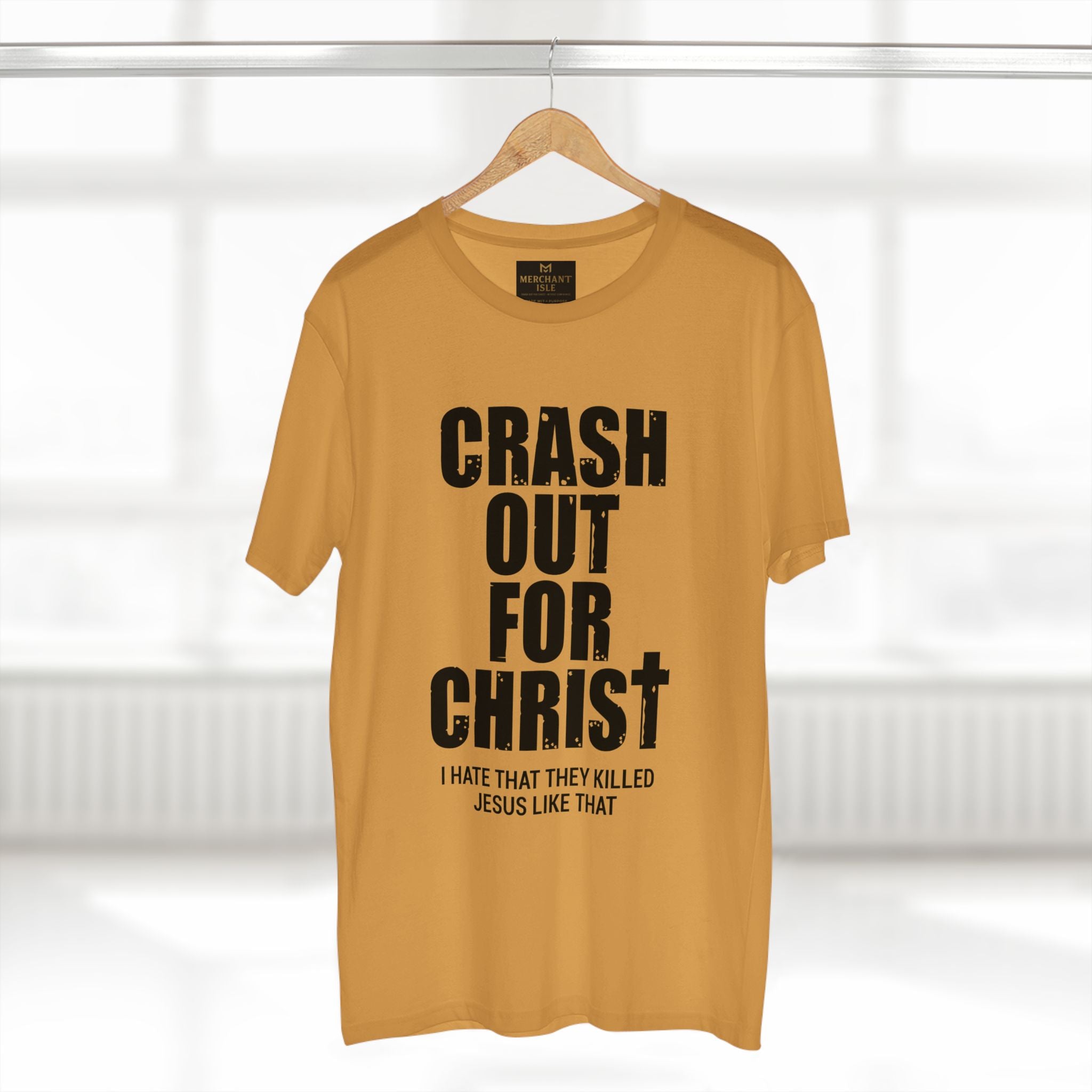 Crash Out for Christ Tee, Christian T-Shirt, Faith Apparel, Religious Gift, Casual Wear, Inspirational Shirts