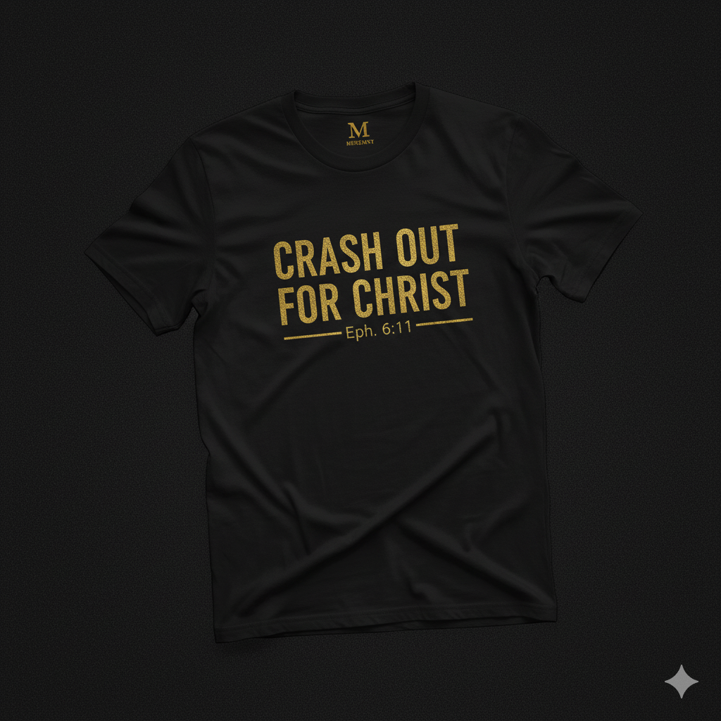 Faith-Inspired Unisex Heavy Cotton Tee - "Crash Out for Christ"